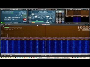 WWV time signal station on 25 MHz and a ham on 12 meters Shortwave SDRplay RSPdx W6LVP loop antenna