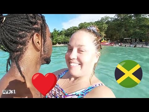 Jamaican Beach Packed With People | Winifred Beach | Interracial Couple