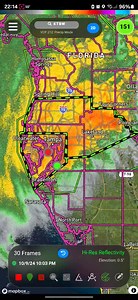Via NHC: 10PM EDT #HURRICANE #MILTON POSITION UPDATE A Flash Flood Emergency is in effect for the Tampa Bay Area as Milton continues to move inland. A sustained winds of 86mph & gusting of 105mph was reported at a WeatherFlow station at Egmont Channel. The Flash Flood Warning is A Particularly Dangerous Situation-Damage Threat CATASTROPHIC | The Detroit Scanner