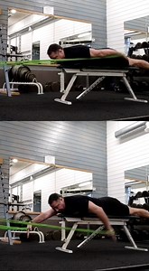 2.8K views · 26 reactions | "Dry" swimming exercises for butterfly- and freestyle- swimmers. Homemade swim machine: use resistance rubber bands, a horizontal fitness bench, a chair and a counterweight. Swimming after 55. | Boris Chernov | Facebook