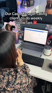 Our case managers at HOF calling clients for their weekly follow ups 📲 #hofmigration #client #immigrationconsultant #immigration #casemanager | HOF Migration