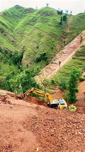 Komatsu Excavator in Action, Building Risky Road #explore #trendingreels #Construction #Eagles #trendingreelsvideo | Excavator Planet