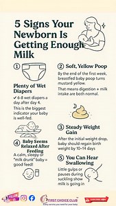 3.1K views · 293 reactions | 5 signs your baby is getting enough milk! | First Choice Club | Facebook