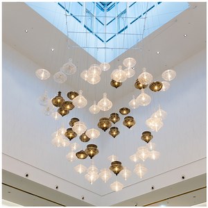 [Hot Item] Hand Blown Glass Chihuly Multi Colored Glass Chandelier for Decoration Glass Shopping Mall High Ceiling Light