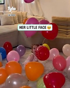 332K views · 1.1K reactions | She did a balloon waterfall for her baby girl - and her reaction is too cute 凉  | Tyla | Facebook
