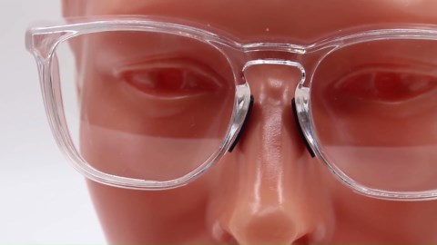 Eyeglass Nose Pads Anti Slip - Eyeglass Nose Pads 0.5 mm - Silicone Glasses Nose Pad - Nose Bridge Pads for Glasses - (Dark Pads & Dark Glasses Strap)