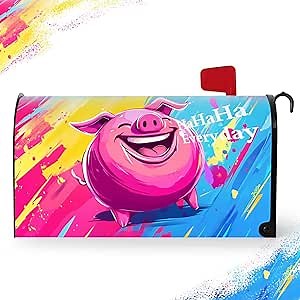 Amazon.com: JiuYiSan Haha Pig Mailbox Covers Magnetic Standard Size, 21" X 18", Garden Outdoor Decor, Mailboxes for Outside, Ideal for Outside Mailboxes, Haha Pig Mailbox Cover : Patio, Lawn & Garden