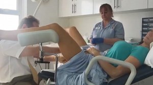 Woman livestreams her smear test