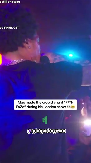 Max made the crowd chant “F**k FaZe” during his London show #plaqueboymax #faze #fyp #viral