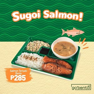 42K views · 810 reactions | Go for a complete seafood meal with our Salmon Teriyaki Bento — a delicious grilled salmon steak drizzled with teriyaki sauce. Itadakimasu! #GoBentoPH | Go Bento | Facebook