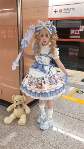 💙 Bring cuteness to your wardrobe with this blue sailor cats print Lolita dress. A charming piece full of playful sweetness and soft Lolita flair. ⚓️ 🌊 Search "SESPM-001" on devilinspired.com to purchase it now! ✨ Two set options: JSK Only: dress bowknot at waist Full Set: dress bowknot at waist apron big bow train KC Explore more matching accessories here: https://www.devilinspired.com/sea-salt-pearl-memory 🎃 Now! It’s Time for Your Halloween Look 🦇 Free Shipping $69 ✨ #sweetlolita #cutesty