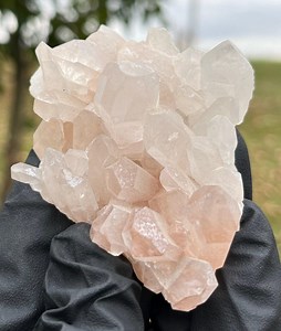 Raw Pink Hematite Quartz Cluster - Collector Grade Mineral Specimen - Iron-infused Quartz for Display and Energy Work - Etsy