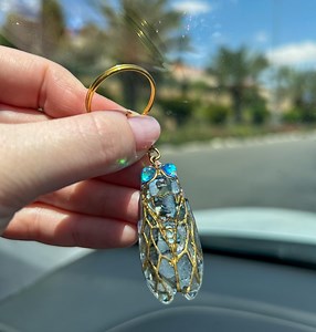 Cicada Keychain, Bug Keychain, Resin Keychain, Cute Animal Keychain, Mother of Pearl Keychain, Insect Keychain Insect Gift, Epoxy Keychain - Etsy
