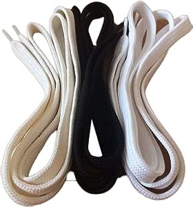 Hoodie Drawstring Replacement 6Pcs 10mmx50Inch White, Beige, Black Flat Draw Strings Cord for Sweatpants, Sweatshirt, Jacket, Coats, Shorts, Pants, Swim, Trunks, Pullover Hooded, Bags, Shoelaces