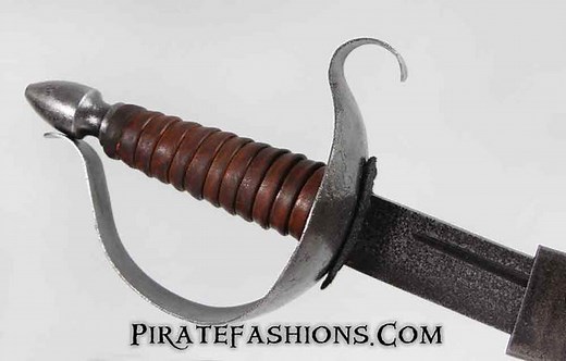 Authentic Pirate Sword, Cutlass, Hanger, Cuttoe
