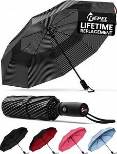 Repel Travel Umbrella Compact Rain & UV Protection, Windproof up to 85 MPH