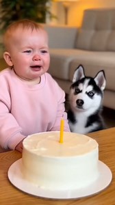 Birthday Cake Calms Crying Baby — Puppy Howls the Song! TOO FUNNY! #cute #baby #cute #cutebaby #cutebabies #funny #dog #puppy #puppiesoftiktok #puppy #puppies #Babycute #babylove #babycuteness | Animal Lover Ujjal
