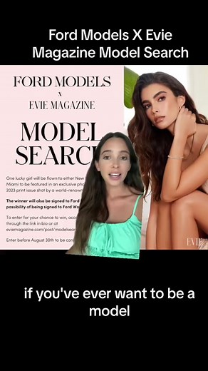 Ford Models x Evie MODEL SEARCH! Apply at eviemagazine.com/post/modelsearch | Evie Magazine