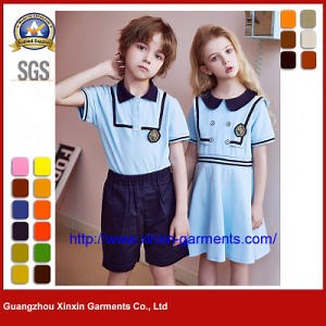 [Hot Item] Custom Made Primary School Uniform Designs Summer Kids Boy and Girl School Uniform (U113)
