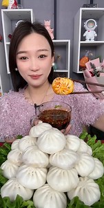 Mukbang Steam Buns with Super Spicy Chili Sauce🥵🌶 | Daning Mukbang