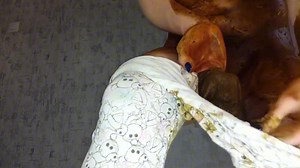 Messy leggings poop and scat smearing solo bitch