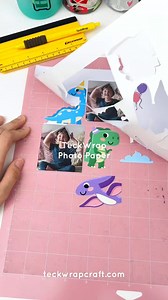 5.6K views · 36 reactions | Handmade invited card idea: Using Photo Paper練秊 ✨Shop on teckwrapcraft.com✨ Material -TeckWrap Glossy Photo Paper -TeckWrap Tweezer -Cutting machine -Scissors -Foam tape #teckwrapcraft #teckwrapvinyl #handmade #giftidea #card #partydecor #photopaper #diy #craft #craftideas | TeckWrap Craft | Facebook