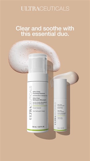 Buy together & save $32.50 on your Clear Skin Essentials Duo! Support breakout-prone skin with our Ultra Clear Foaming Cleanser and Ultra Clear Treatment Lotion, your go-to pair for Clear Skin Confidence. ✨ Ultra Clear Foaming Cleanser – Formulated with powerful Mandelic Acid (AHA) and Salicylic Acid (BHA) as well as Niacinamide (Vit B3) to deeply cleanse without stripping. ✨ Ultra Clear Treatment Lotion – Powered by Mandelic Acid (AHA) and Salicylic Acid (BHA) to help clear blocked pores, as we