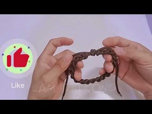 Diy - How to tie a shoelace bracelet in a chain shape #shoelace