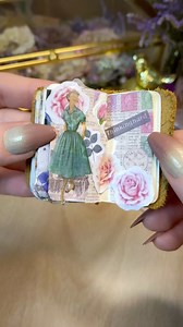 1.5K views · 379 reactions | Mini journal  Flowers stickers are Available , check out the highlights #minijournal #artjournal #minijournaling #journaling #scrapbooking #asmr #aesthetic #journal #stationery #stickers #stickershop #artsupplies | Lou Creations | Facebook