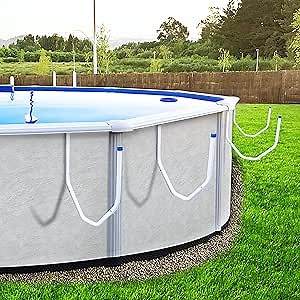 5PCS Pool Solar Cover Holder-U-Shaped Tube Set Keep Pool Cover Away from The Ground-Solar Cover Hooks for Above-Ground Swimming Pool Solar Blankets Storage