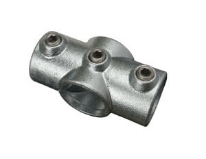 [Hot Item] Galvanized Pipe Connector Key Clamp Handrail Fittings Two Socket Cross 119 Clamp