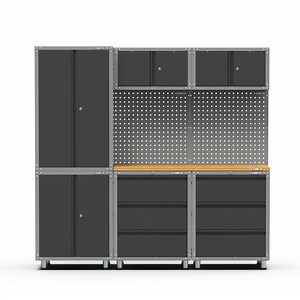 [Hot Item] Secure Lock Kinbox Garage Storage Cabinet with Lockable Doors Drawers and Tool Compartments