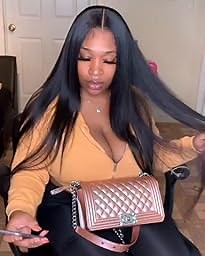 Peruvian Straight Hair Bundles Human Hair Bundles with Closure(18 20 22+14)Unprocessed Virgin Human Hair 3 Bundles with Closure 10A Straight Remy Hair Weave Bundles with 4x4 Lace Closure Natural Color
