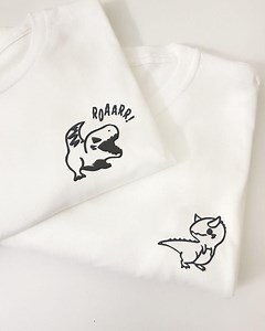 Adorable Dinosaur Matching T-shirts,roar Dino Shirt,couple Matching Shirts,funny Dinosaur Crewneck,dino Couple Shirt,cute Couple Match Gift - Etsy Canada