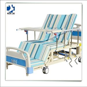 [Hot Item] 2 Functions Manual Medical Clinic Hospital Bed with Bed Toilet