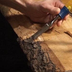 I did not use any hardware in the construction of this live edge shelf and the live edge shelves are supported with dowels. | Shopfix