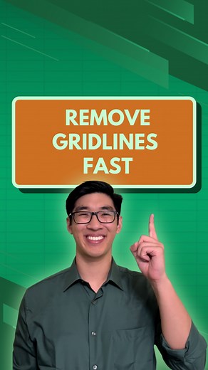 Grant Huang | How to Quickly Remove Gridlines in Excel ✅ Comment EXCEL and I will DM you my Excel Shortcuts Cheat Sheet #excel #exceltips #exceltricks... | Instagram
