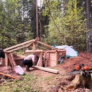 Autumn has come to the dugout WE are BUILDING A COZY dugout in A SECRE | Hillside Lumber