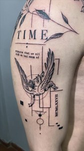 10K views · 18 reactions | Fallen angel and dotwork flower tattoo ...