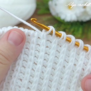 10K views · 118 reactions | White color Candy Tunisian Crochet Stitch  | Easy & Eye-Catching Pattern #crochet | Alya crochet | Facebook