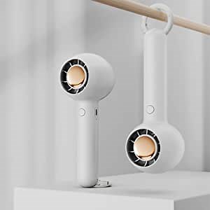 Small Handheld Fan, Portable Mini Electric Fan, Lightweight Battery Operated Personal Fan, USB Rechargeable, 2 Speed Adjustable Strong Wind, Hidden Blades, Flexible Buckle, for Home Office Outdoor