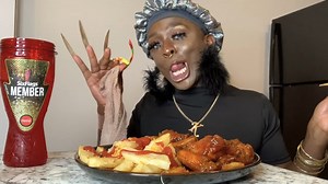 20 PC HOTTT Wing 🥵 & garlic cheese fries! 🍟 Recipe AND Mukbang!!😋 | Jay will