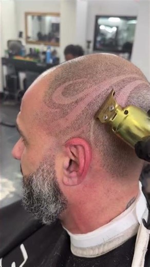 Hairstyle for bald men. #barber #baldy