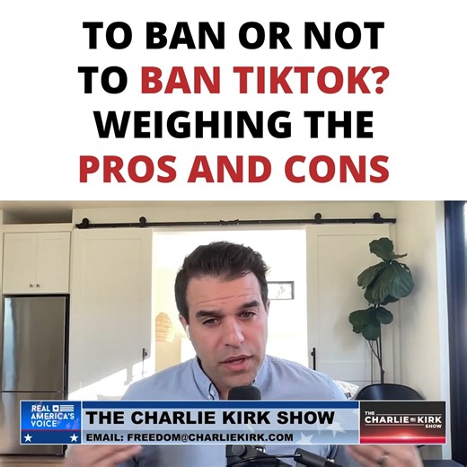 TikTok: To Ban or Not to Ban? Weighing the Pros and Cons Subscribe to The Charlie Kirk Show: http://apple.co/2VCxGsh Join Charlie Kirk Exclusive today: https://members.charliekirk.com | Charlie Kirk