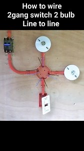 How to wire 2-gang switch with 2 bulb, line to line connection #home #basic #electrical #wiring | Saulo Abel Sayde