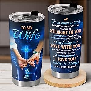 Pawfect House To My Wife Tumbler, Anniversary Birthday Gifts For Wife Women, 20 Oz Stainless Steel Tumbler With Lid, Husband To Wife Drinkware, Religious Love Coffee Mug, Wife Gifts From Husband