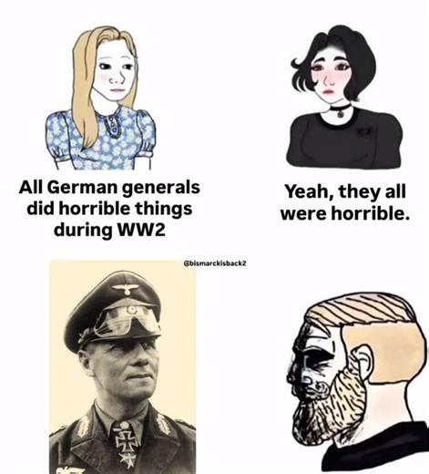 Historical memes on Instagram: "🇩🇪 Erwin Rommel (1891–1944) Known as “The Desert Fox,” Rommel was one of the German generals who kept his honor during WW2. He refused to follow inhumane orders, treated prisoners fairly, and stayed away from political ideas. Though loyal to Germany, he later opposed H*tler’s decisions and was forced to end his life after the 1944 resistance plot. A soldier of discipline and dignity — remembered as a “grey hero” in a dark time. 🕊️ Follow👇🏻 @bismarckisback2 Ta