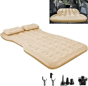 WASAGUN Truck Bed Air Mattress Fit 6.4' - 6.7' Full Size Short Truck Beds Inflatable Mattress with Pump & Removable Side Mattress for Outdoor, Camping