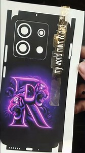 # mobile back stiker maked by cutting plotter of skycut