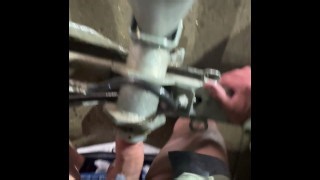 Doing some piss in the Motor Coach Bus toilet on the move